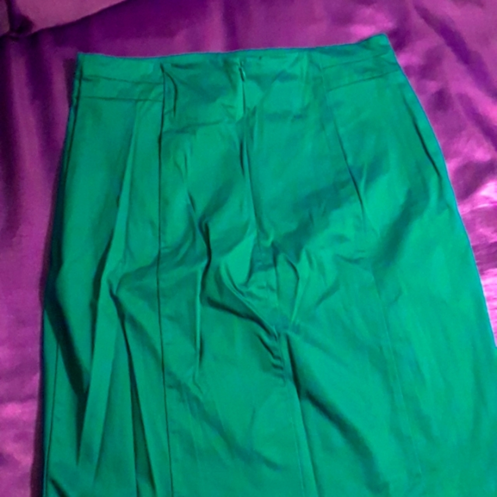 Teal mid waist a line skirt